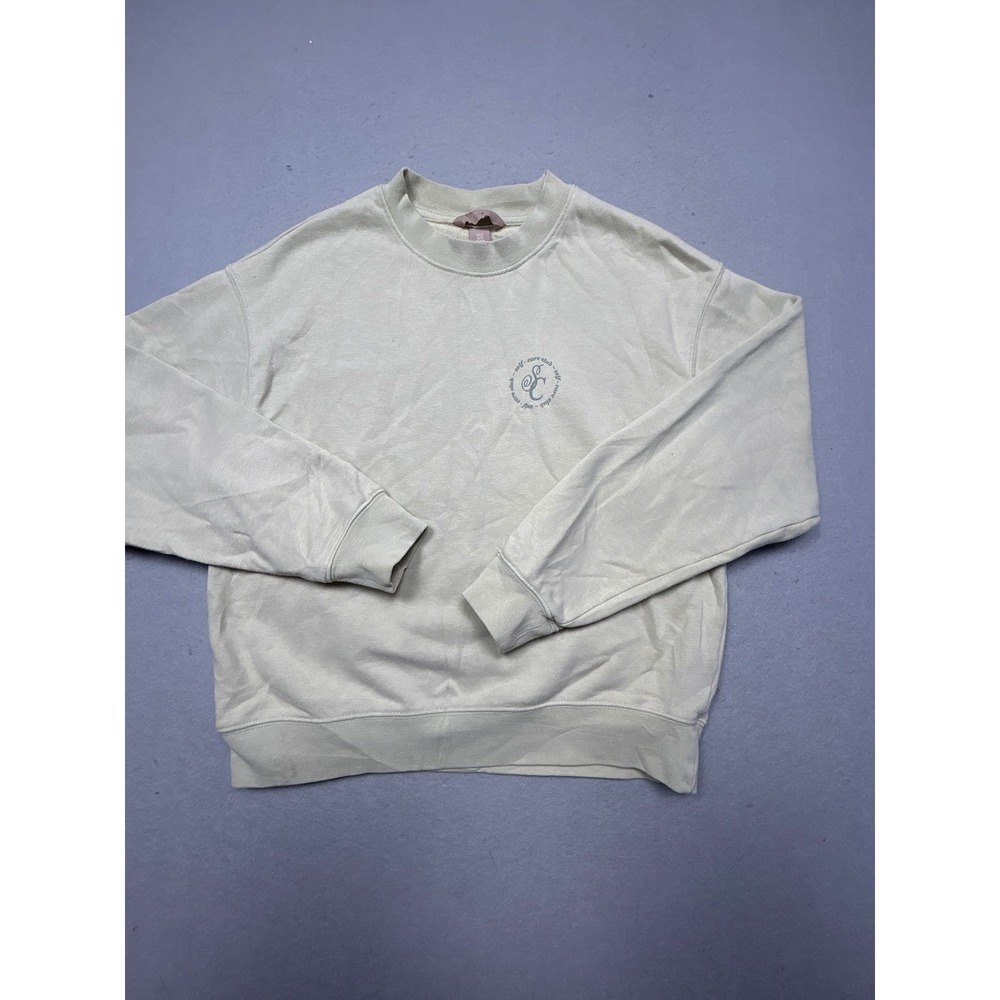 H&M Sweatshirt Cotton Blend Sage Green XS Womens